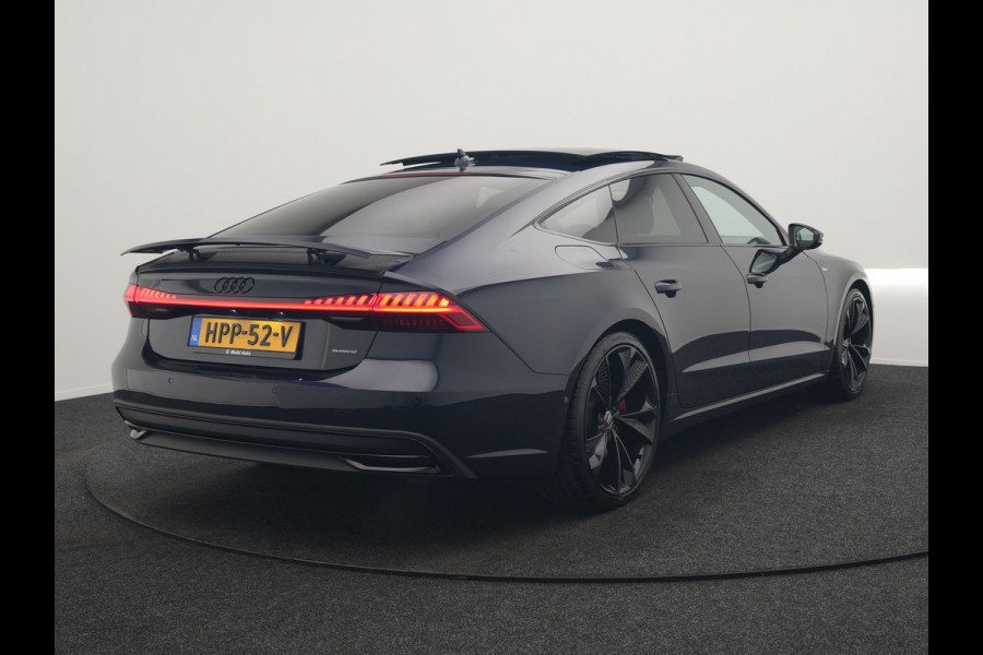 Audi A7 Sportback 50 TFSI e Quattro 2x S Line PHEV 299pk | Trekhaak Af Fabriek | Panodak | Head Up | Adaptive Cruise | Bang & Olufsen | 360 Camera | Alcantara Sportstoelen Memory & Verwarmd | Matrix LED | Stuur Verwarmd | Sfeerverlichting | Keyless | Plug In Hybrid |