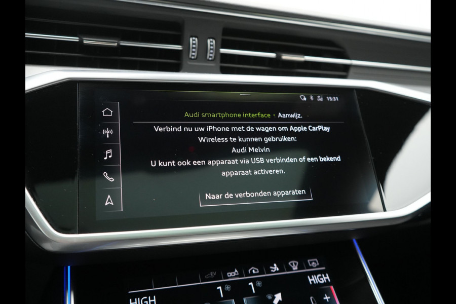 Audi A7 Sportback 50 TFSI e Quattro 2x S Line PHEV 299pk | Trekhaak Af Fabriek | Panodak | Head Up | Adaptive Cruise | Bang & Olufsen | 360 Camera | Alcantara Sportstoelen Memory & Verwarmd | Matrix LED | Stuur Verwarmd | Sfeerverlichting | Keyless | Plug In Hybrid |