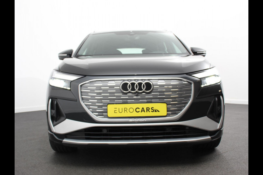 Audi Q4 e-tron 45 Advanced edition 82 kWh Climate control Adaptieve cruise control Parkeersensoren Keyless Verwarmde voorstoelen Lane assist LED Dodehoek assistent Navigatie Apple Carplay/ Android Auto
