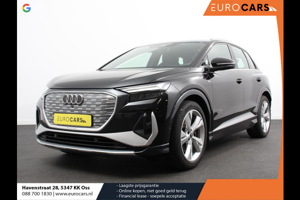 Audi Q4 e-tron 45 Advanced edition 82 kWh Climate control Adaptieve cruise control Parkeersensoren Keyless Verwarmde voorstoelen Lane assist LED Dodehoek assistent Navigatie Apple Carplay/ Android Auto