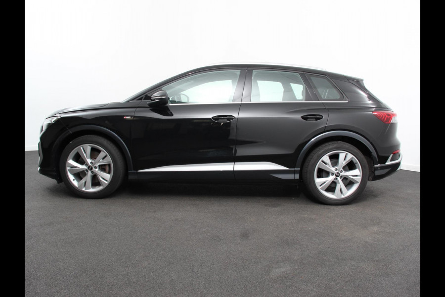 Audi Q4 e-tron 45 Advanced edition 82 kWh Climate control Adaptieve cruise control Parkeersensoren Keyless Verwarmde voorstoelen Lane assist LED Dodehoek assistent Navigatie Apple Carplay/ Android Auto
