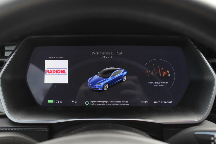 Tesla Model S 75D Base / Autopilot 2.5 / Panoramadak / Camera / Premium Audio / Luchtvering / Navigatie / 19'' / Stoelverwarming / Keyless