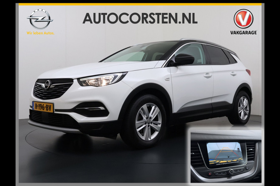 Opel Grandland X T 131PK Automaat Trekhaak Navi Camera Ecc Apple Carplay Android Auto Pdc Business Executive Elek.Achterklep Bi-Coulour AGR-Comfort Stoel Lane Assist Isofix Lmv Zwart Dak Keyless Origineel Nederlandse Auto