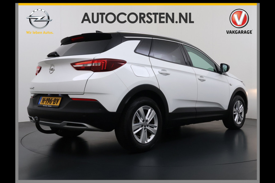 Opel Grandland X T 131PK Automaat Trekhaak Navi Camera Ecc Apple Carplay Android Auto Pdc Business Executive Elek.Achterklep Bi-Coulour AGR-Comfort Stoel Lane Assist Isofix Lmv Zwart Dak Keyless Origineel Nederlandse Auto