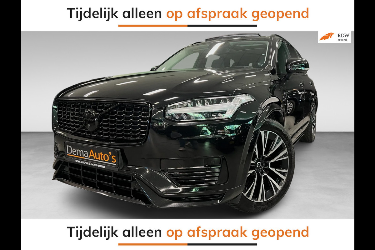 Volvo XC90 2.0 T8 Recharge AWD Ultimate Dark 7P LONG RANGE PANO/LUCHTV/B&W/STOELVENTILATIE/LEDER/H-UP/DAB/360CAM///