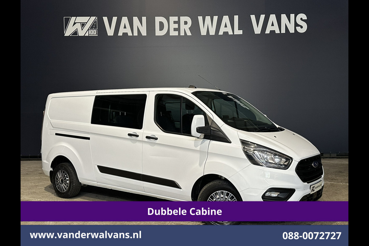 Ford Transit Custom 2.0 TDCI 131pk L2H1 Dubbele Cabine Euro6 Airco | 5-Zits | Camera | 2800kg Trekhaak | LED Cruisecontrol, Stoelverwarming, Verwarmde Voorruit, Parkeersensoren