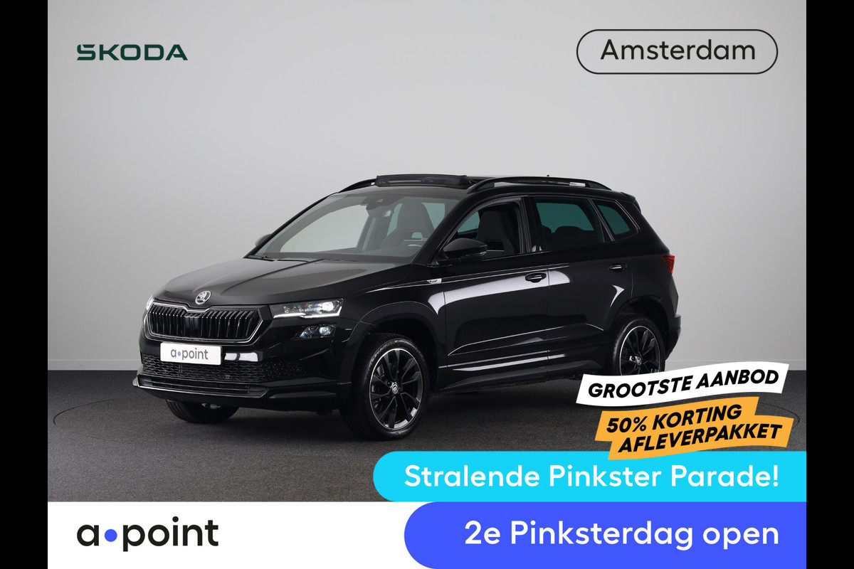 Škoda Karoq 1.5 TSI ACT Sportline Business 150 pk Automaat (DSG) | Verlengde garantie | Navigatie | Panoramadak | Parkeersensoren | Achteruitrijcamera | Stoelverwarming |