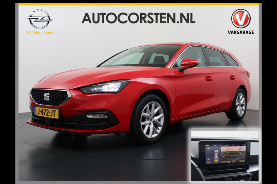 Seat Leon Sportstourer 1.5T 131pk *Nieuw Model* Trekhaak Camera Adaptive-Cruise Navi Ecc Virtual Cockpit Apple Carplay/Android Auto Pdc St Lmv Led DAB Keyless Isofix Front assist Regensensor Bluetooth Rijstrooksensor 1e Eigenaar Origineel Nederlandse Auto
