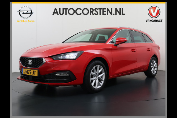 Seat Leon Sportstourer 1.5T 131pk *Nieuw Model* Trekhaak Camera Adaptive-Cruise Navi Ecc Virtual Cockpit Apple Carplay/Android Auto Pdc St Lmv Led DAB Keyless Isofix Front assist Regensensor Bluetooth Rijstrooksensor 1e Eigenaar Origineel Nederlandse Auto