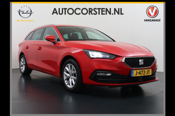 Seat Leon Sportstourer 1.5T 131pk *Nieuw Model* Trekhaak Camera Adaptive-Cruise Navi Ecc Virtual Cockpit Apple Carplay/Android Auto Pdc St Lmv Led DAB Keyless Isofix Front assist Regensensor Bluetooth Rijstrooksensor 1e Eigenaar Origineel Nederlandse Auto