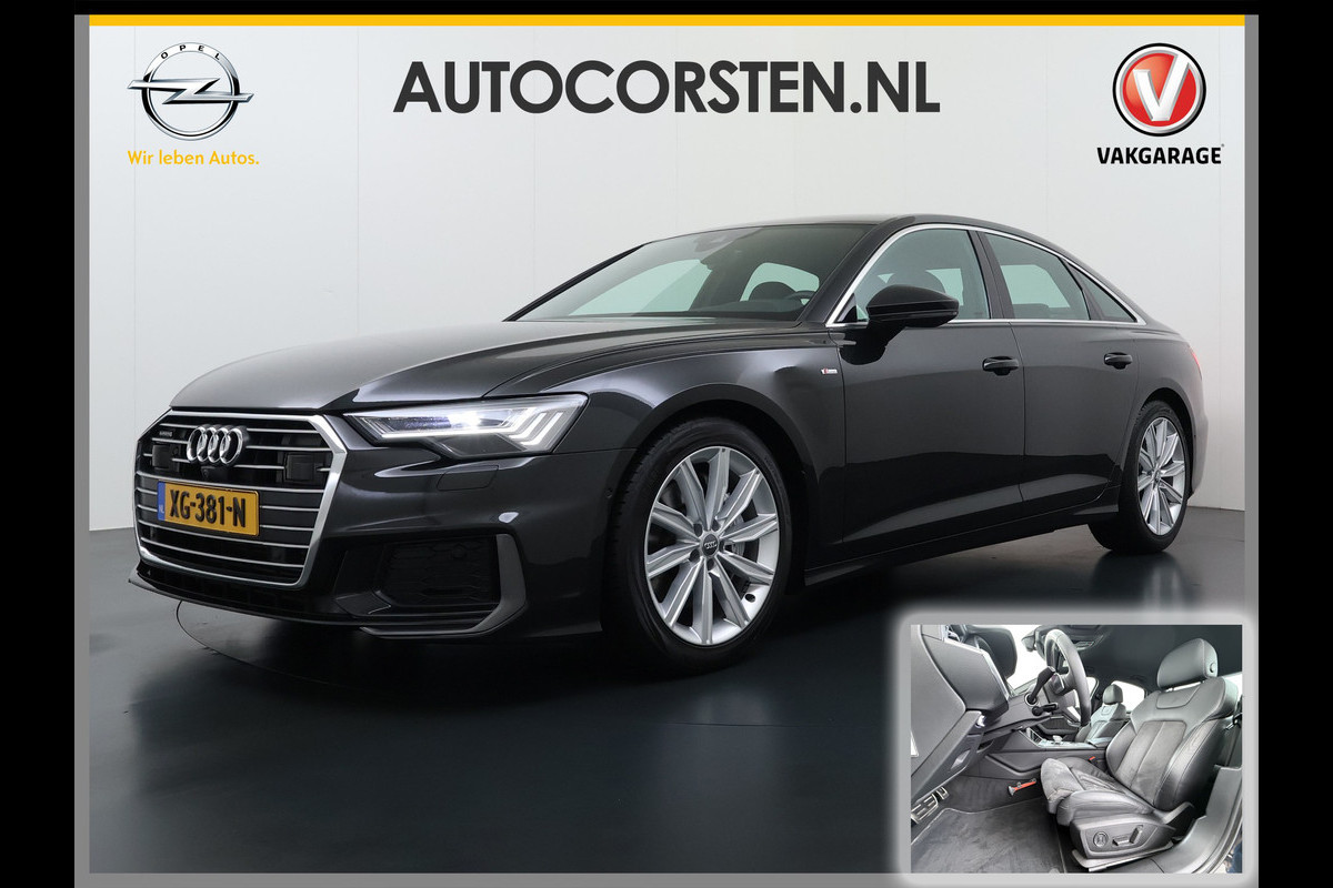Audi A6 Limousine 50TDI Diesel 286pk Quattro Hybride S-Line Sport Leer/Alcantara Adap.Cruise 360°Camera Bang&Olufsen® Navi Ecc Elek.Stoe Apple Carplay Android Auto DAB Stoelverwarming Matrix-Led Dynamisch Achterlicht Lmv Origineel Nederlandse Auto
