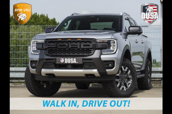 Ford Ranger 2.3L | Wildtrak | PHEV | Liftkit | Raptor Grille | Mud-Tec Rolcover | 3.500kg trekken | Iconic Silver Getoonde accessoires zijn verkrijgbaar tegen meerprijs
