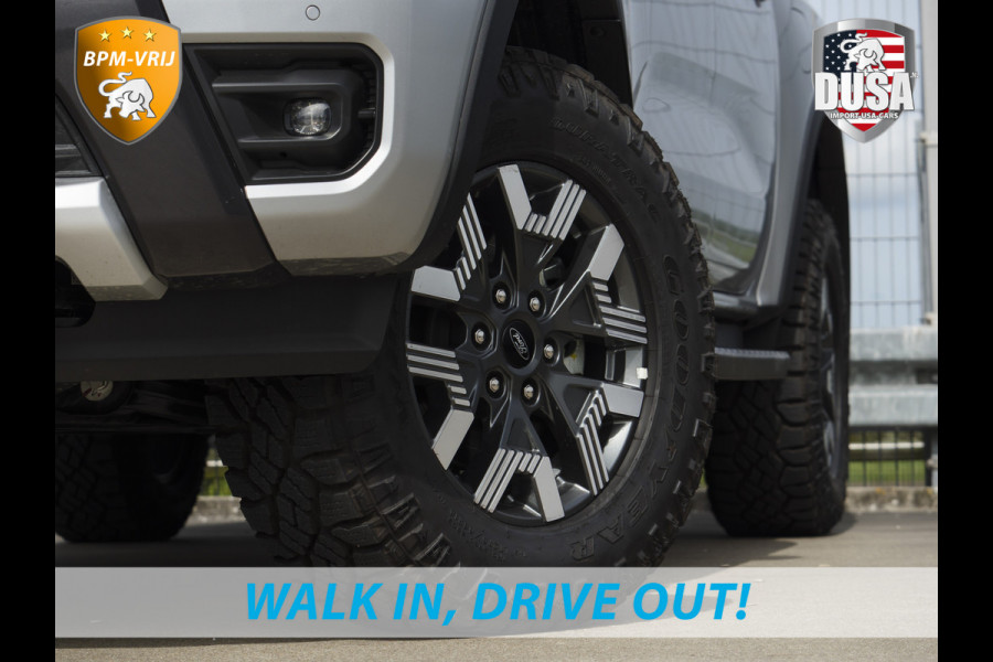 Ford Ranger 2.3L | Wildtrak | PHEV | Liftkit | Raptor Grille | Mud-Tec Rolcover | 3.500kg trekken | Iconic Silver Getoonde accessoires zijn verkrijgbaar tegen meerprijs