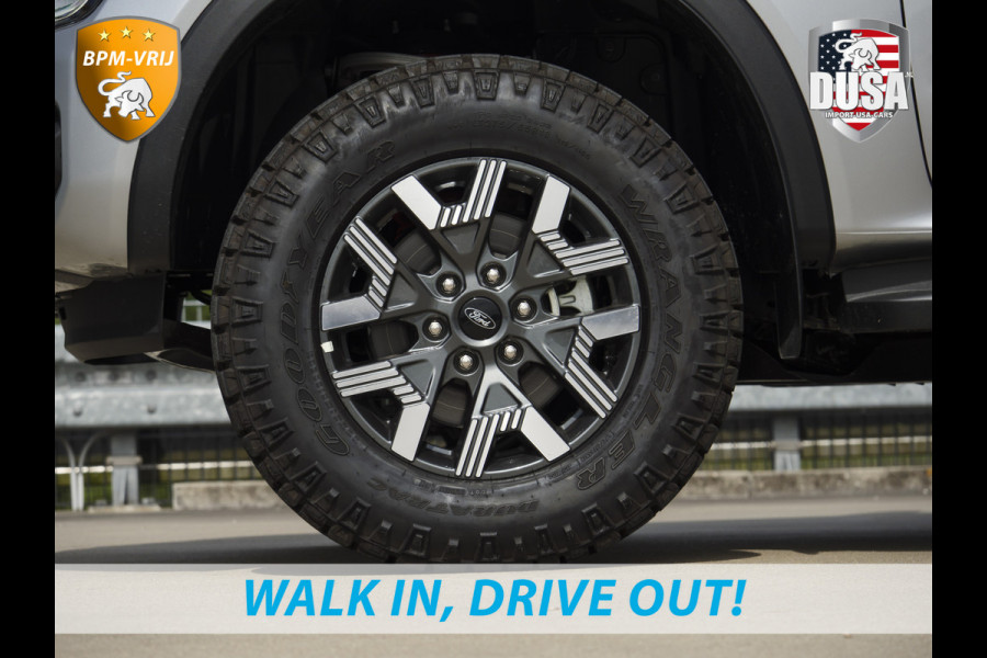 Ford Ranger 2.3L | Wildtrak | PHEV | Liftkit | Raptor Grille | Mud-Tec Rolcover | 3.500kg trekken | Iconic Silver Getoonde accessoires zijn verkrijgbaar tegen meerprijs