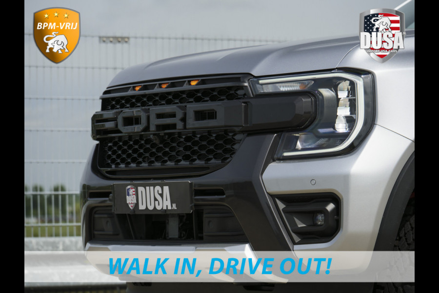 Ford Ranger 2.3L | Wildtrak | PHEV | Liftkit | Raptor Grille | Mud-Tec Rolcover | 3.500kg trekken | Iconic Silver Getoonde accessoires zijn verkrijgbaar tegen meerprijs