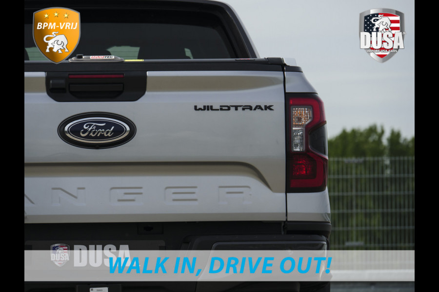 Ford Ranger 2.3L | Wildtrak | PHEV | Liftkit | Raptor Grille | Mud-Tec Rolcover | 3.500kg trekken | Iconic Silver Getoonde accessoires zijn verkrijgbaar tegen meerprijs