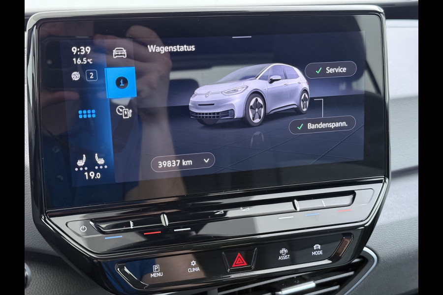 Volkswagen ID.3 Pro 62kWh SOH 93% Navi-Pro Ecc Stoel+Stuurverwarming Adap.Cruise Apple Carplay Android Auto Pdc Lmv Isofix Bluetooth Led Rijstrooksensor Verkeersbord Keyless Dab Comfort Pakket 1e Eigenaar Origineel Nederlandse Auto