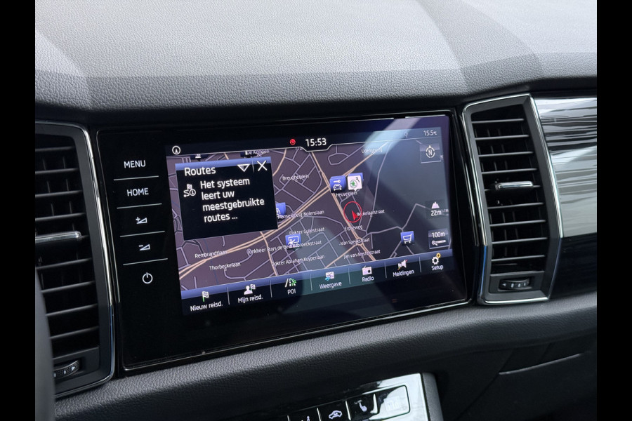 Škoda Kodiaq 1.5TSI Automaat Style Business Navi 3-Zone Ecc Adap.Cruise 360°Camera Elek.Stoel+Memory Apple Carplay Android Auto Pdc Stoelverwarming Elek.Achterklep Led Lmv Isofix P-Assist Regen-Lichtsensor Dealeronderhouden 1e Eigenaar Origineel Nederlandse Auto