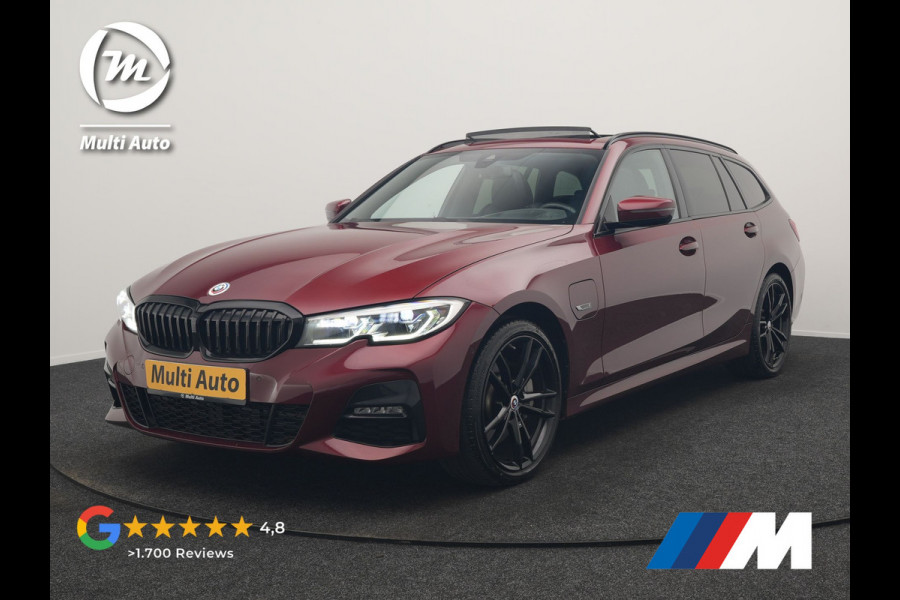 BMW 3 Serie Touring 330e M Sport PHEV 293pk Dealer O.H. | Panodak | Head Up | Laser LED | Adaptief Onderstel | Alcantara Sportstoelen Memory & Verwarmd | Camera | Sfeerverlichting | Keyless | Blis | Hifi Audio | Apple Carplay | Navigatie | DAB | Plug In Hybrid |