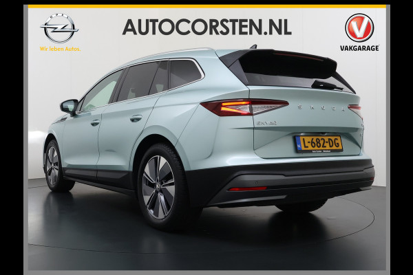 Škoda ENYAQ iV 80 SOH 90% Panoramadak 3-Zone Ecc Adap.Cruise Camera Navi Apple Carplay Android Auto Pdc Stoel+Stuurverwarming Lmv Led Privacy Glas Keyless advanced Dodehoek detectie File assistent Verkeersbord detectie 1e Eigenaar Dealeronderhouden Origineel Nederlandse Auto