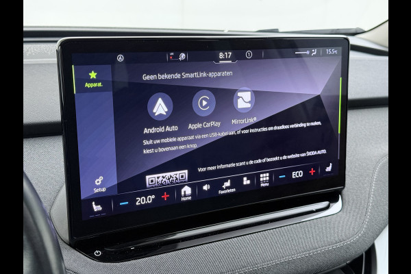 Škoda ENYAQ iV 80 SOH 90% Panoramadak 3-Zone Ecc Adap.Cruise Camera Navi Apple Carplay Android Auto Pdc Stoel+Stuurverwarming Lmv Led Privacy Glas Keyless advanced Dodehoek detectie File assistent Verkeersbord detectie 1e Eigenaar Dealeronderhouden Origineel Nederlandse Auto