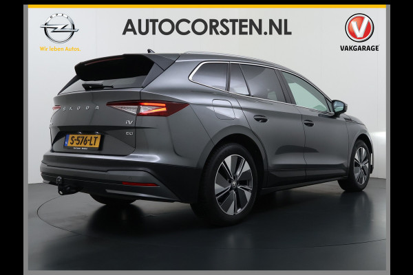 Škoda ENYAQ iV 60 Panoramadak Trekhaak Navi Ecc Camera Apple Carplay Android Auto Cruise Control SOH 89,6% Elek.Achterklep Stuurverwarming Bluetooth Led Keyless advanced 1.000KG Trekgewicht 1e Eigenaar Origineel Nederlandse Auto