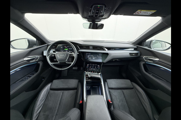 Audi e-tron 55 Quattro Advanced Edition Plus 95kWh Panoramadak Leder/Alcantara Adap.Cruise Camera Apple Carplay Android Auto Navi Ecc SOH 86 Elek.Stoelen+Memory+Verwarmd Elek.Achterklep Lmv 21" Keyless Privacy Glas Led DAB Dealeronderhouden Origineel Nederlandse Auto