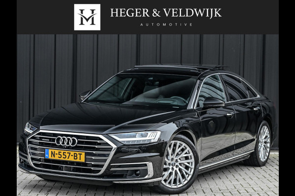 Audi A8 55 TFSI quattro Pro Line Plus 55 TFSI QUATTRO PRO LINE PLUS | LUCHTVERING | STANDKACHEL | VIRTUAL COCKPIT | LUCHTVERING | ADAPTIVE CRUISE | STOELVERWARMING EN -VENTILATIE | MASSAGE | 360 CAMERA | PANORAMADAK | LED | STUURVERWARMING | HEAD-UP | AMBIANCE INTERIEUR | SOFT-CLOSE |