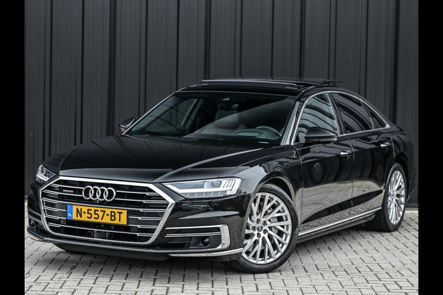 Audi A8 55 TFSI quattro Pro Line Plus 55 TFSI QUATTRO PRO LINE PLUS | LUCHTVERING | STANDKACHEL | VIRTUAL COCKPIT | LUCHTVERING | ADAPTIVE CRUISE | STOELVERWARMING EN -VENTILATIE | MASSAGE | 360 CAMERA | PANORAMADAK | LED | STUURVERWARMING | HEAD-UP | AMBIANCE INTERIEUR | SOFT-CLOSE |
