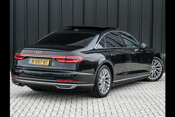 Audi A8 55 TFSI quattro Pro Line Plus 55 TFSI QUATTRO PRO LINE PLUS | LUCHTVERING | STANDKACHEL | VIRTUAL COCKPIT | LUCHTVERING | ADAPTIVE CRUISE | STOELVERWARMING EN -VENTILATIE | MASSAGE | 360 CAMERA | PANORAMADAK | LED | STUURVERWARMING | HEAD-UP | AMBIANCE INTERIEUR | SOFT-CLOSE |