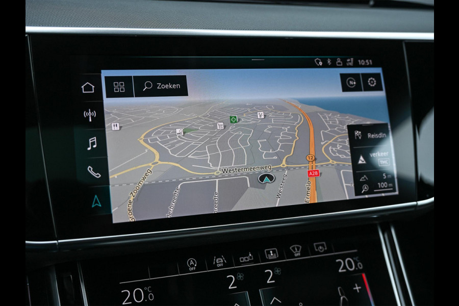 Audi A8 55 TFSI quattro Pro Line Plus 55 TFSI QUATTRO PRO LINE PLUS | LUCHTVERING | STANDKACHEL | VIRTUAL COCKPIT | LUCHTVERING | ADAPTIVE CRUISE | STOELVERWARMING EN -VENTILATIE | MASSAGE | 360 CAMERA | PANORAMADAK | LED | STUURVERWARMING | HEAD-UP | AMBIANCE INTERIEUR | SOFT-CLOSE |