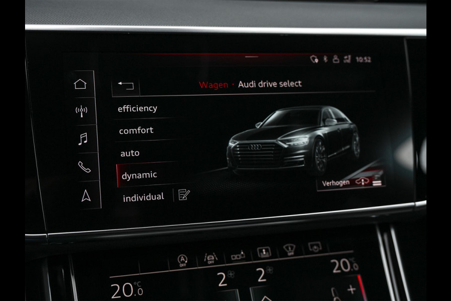 Audi A8 55 TFSI quattro Pro Line Plus 55 TFSI QUATTRO PRO LINE PLUS | LUCHTVERING | STANDKACHEL | VIRTUAL COCKPIT | LUCHTVERING | ADAPTIVE CRUISE | STOELVERWARMING EN -VENTILATIE | MASSAGE | 360 CAMERA | PANORAMADAK | LED | STUURVERWARMING | HEAD-UP | AMBIANCE INTERIEUR | SOFT-CLOSE |