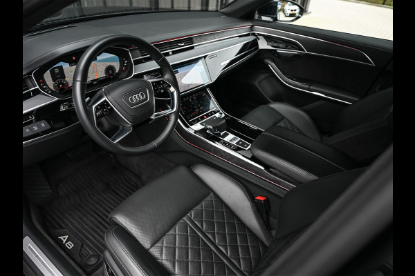 Audi A8 55 TFSI quattro Pro Line Plus 55 TFSI QUATTRO PRO LINE PLUS | LUCHTVERING | STANDKACHEL | VIRTUAL COCKPIT | LUCHTVERING | ADAPTIVE CRUISE | STOELVERWARMING EN -VENTILATIE | MASSAGE | 360 CAMERA | PANORAMADAK | LED | STUURVERWARMING | HEAD-UP | AMBIANCE INTERIEUR | SOFT-CLOSE |