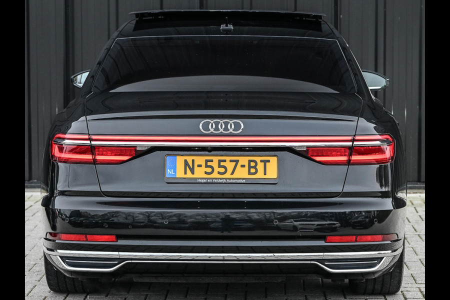 Audi A8 55 TFSI quattro Pro Line Plus 55 TFSI QUATTRO PRO LINE PLUS | LUCHTVERING | STANDKACHEL | VIRTUAL COCKPIT | LUCHTVERING | ADAPTIVE CRUISE | STOELVERWARMING EN -VENTILATIE | MASSAGE | 360 CAMERA | PANORAMADAK | LED | STUURVERWARMING | HEAD-UP | AMBIANCE INTERIEUR | SOFT-CLOSE |