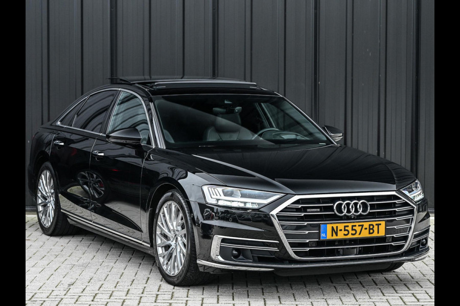 Audi A8 55 TFSI quattro Pro Line Plus 55 TFSI QUATTRO PRO LINE PLUS | LUCHTVERING | STANDKACHEL | VIRTUAL COCKPIT | LUCHTVERING | ADAPTIVE CRUISE | STOELVERWARMING EN -VENTILATIE | MASSAGE | 360 CAMERA | PANORAMADAK | LED | STUURVERWARMING | HEAD-UP | AMBIANCE INTERIEUR | SOFT-CLOSE |