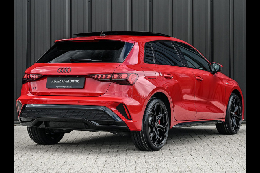 Audi A3 Sportback 45 TFSI e S edition Competition | Panoramadak | 5 jr garantie | Ambiance interieur | Active Cruise | Sonos Sound | S-Seats + Memory | Head-Up | Camera | Stoelverwarming | Keyless