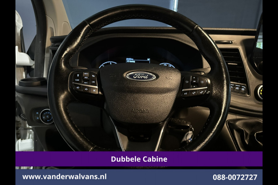 Ford Transit Custom 2.0 TDCI 131pk L2H1 Dubbele Cabine Euro6 Airco | 5-Zits | Camera | 2800kg Trekhaak | LED Cruisecontrol, Stoelverwarming, Verwarmde Voorruit, Parkeersensoren