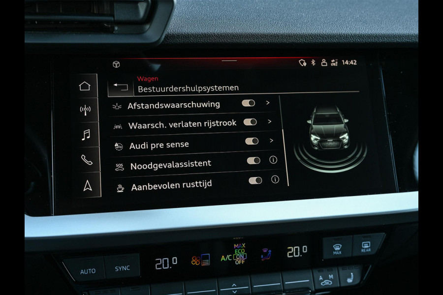 Audi A3 Sportback 40 TFSI e S-Line | Soh% 92,5 | Sportstoel | Adaptive cruise control | Led | Stoelverwarming