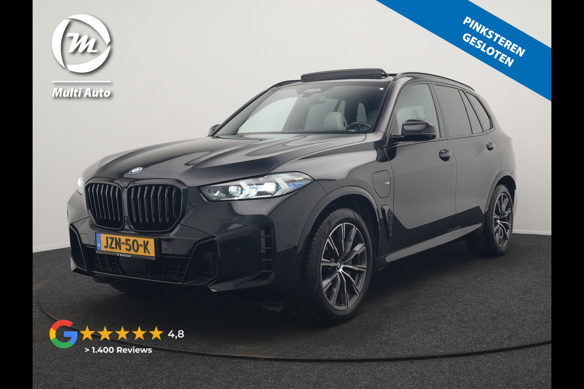 BMW X5 xDrive50e M Sport PHEV 490pk Dealer O.H. | Panodak | Luchtvering | Adaptive Cruise | Head Up | 360 Camera | Harman / Kardon | Lederen Sportstoelen Memory & Verwarmd | Sfeerverlichting | Apple Carplay | Keyless | Blis | 20"L.M | Plug