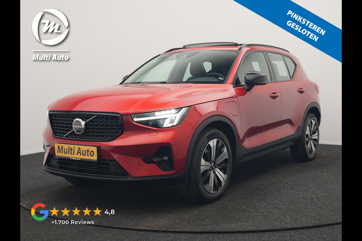 Volvo XC40 T4 Ultimate Dark PHEV 221pk Dealer O.H. | Trekhaak Af Fabriek | Panodak | Camera | Harman / Kardon | Lederen Sportstoelen Memory & Verwarmd | Keyless | Apple Carplay | Navigatie | DAB | Plug In Hybrid |