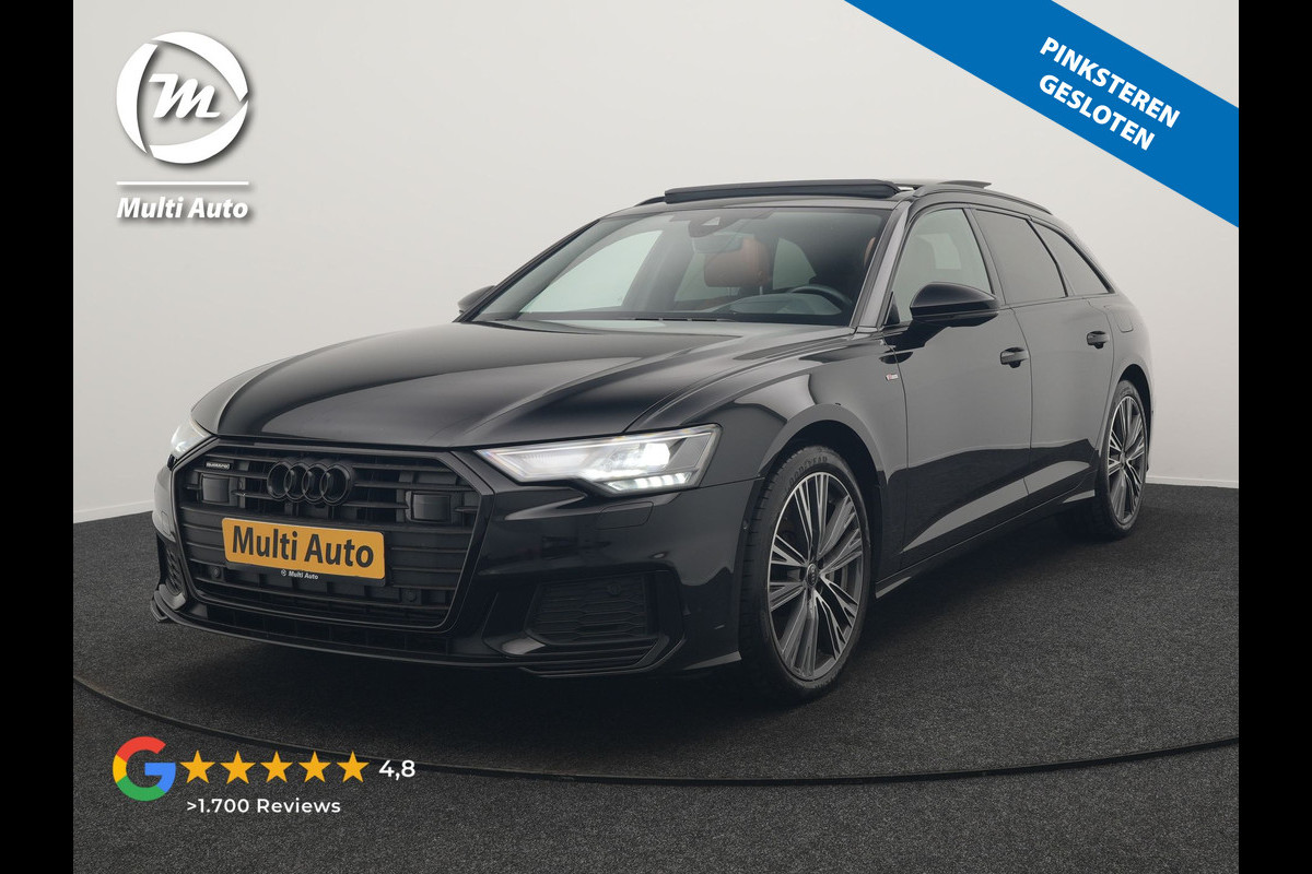 Audi A6 Avant 50 TFSI e Quattro S Line PHEV 300pk Dealer O.H. | Panodak | Adaptive Cruise | Head Up | Camera | Bang & Olufsen | Lederen Comfortzetels Memory & Ventilatie | Sfeerverlichting | Blis | Stoelen & Stuur Verwarmd | Apple Carplay | DAB | Plug In Hybrid |