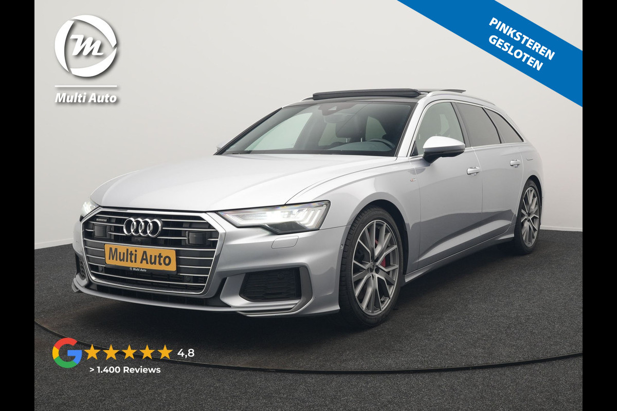 Audi A6 Avant 55 TFSI e Quattro S Competition PHEV 367pk Dealer O.H. | 2x S-Line | Trekhaak Af Fabriek | Panodak | 360 Camera | Bang & Olufsen | Adaptive Cruise | Sportstoelen Memory & Verwarmd | Apple Carplay | Keyless | Stuur Verwarmd | Virtual | Navigatie | Plug In Hybrid