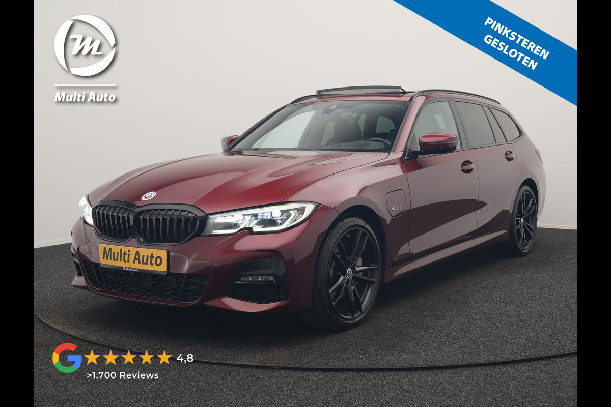 BMW 3 Serie Touring 330e M Sport PHEV 293pk Dealer O.H. | Panodak | Head Up | Laser LED | Adaptief Onderstel | Alcantara Sportstoelen Memory & Verwarmd | Camera | Sfeerverlichting | Keyless | Blis | Hifi Audio | Apple Carplay | Navigatie | DAB | Plug In Hybrid |