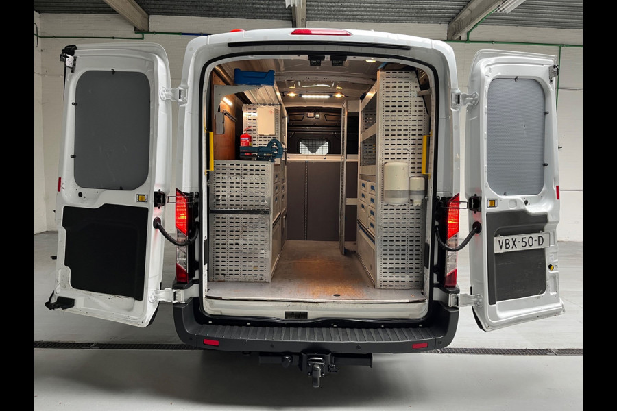 Ford Transit Servicewagen 2.0 TDCI 130pk euro6 L2H2 Trend Sortimo Inrichting Victron v230 Standkachel Trekhaak RIJKLAARPRIJS!