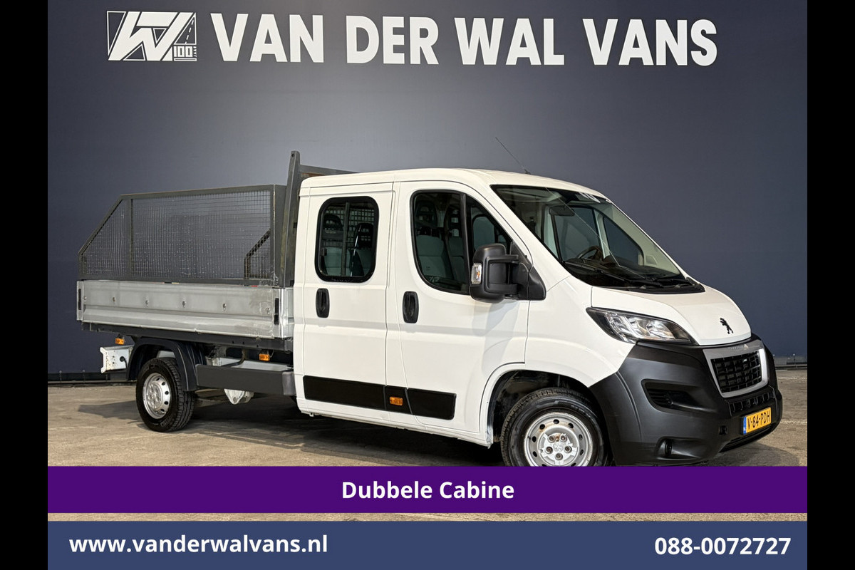 Peugeot Boxer 2.0 BlueHDI 130pk Pick up Dubbel Cabine Open laadbak Euro6 Airco | 7-Zits | Trekhaak | Navigatie
