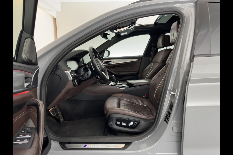 BMW 5 Serie Touring M550d xDrive High Executive M-Sportpack Aut. *PANO | LEATHER | LASER-LED | BLINDSPOT | MEMORY-PACK | HARMAN/KARDON |  DIGI-COCKPIT | AMBIENTLIGHT | SHIFTPADDLES | HEAD-UP | ADAPTIVE-CRUISE | TOWBAR | 19''ALU*