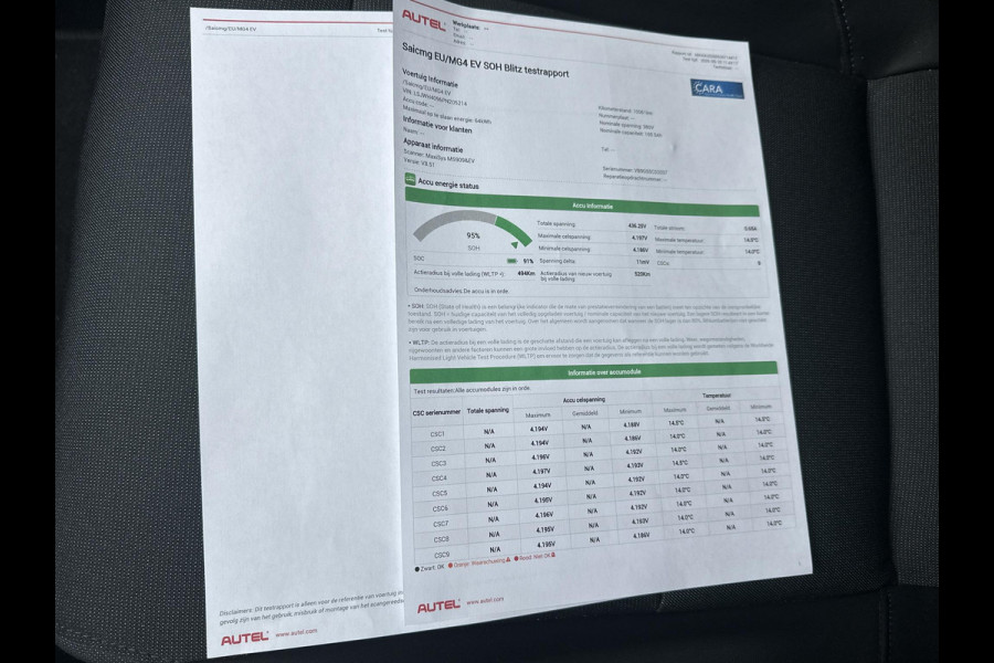 MG Mg4 electric Luxury 64 kWh SOH 95% | 10.000KM! |360 CAMERA| 7 JAAR MG GARANTIE T/M 07-2031| ELEK. STOEL| DODE HOEK SENSOR| STOEL + STUURVERWARMING| ADAPTIVE CRUISE CONTROL