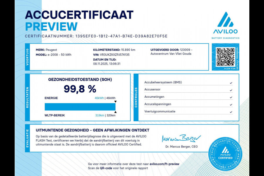 Peugeot e-2008 EV GT 50kWh 136pk 3-FASE SOH 99,8% | Alcantara | Navigatie | Elektrisch bedienbare bestuurdersstoel | Stoelverwarming | Warmtepomp | Achteruitrijcamera