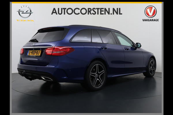 Mercedes-Benz C-Klasse Estate 300 EQ Hybrid Business Sol. AMG Night Ltd Panoramadak Trekhaak Navi 360°Camera Stoelverwarming Apple Carplay Android Auto Matrix Led Lmv Privacy Glas Elek. Privacy Glas Bluetooth Elek.Achterklep Led 1.800KG Trekgewicht 1e Eigenaar Dealeronderhouden Origineel Nederlandse Auto