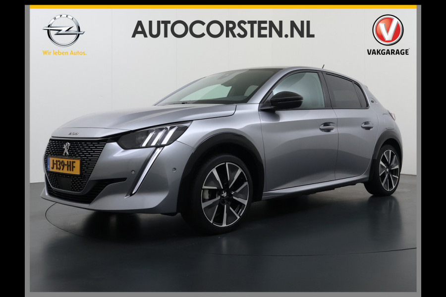 Peugeot e-208 EV GT 350 50 kWh SOH 89% Adap.Cruise 3D-Navi Stoelverwarming 360°Camera Apple Carplay Android Auto Ecc Pdc Privacy Glas Led Isofix DAB Lane Assist Keyless DAB+ 1e Eigenaar Dealeronderhouden Origineel Nederlandse Auto